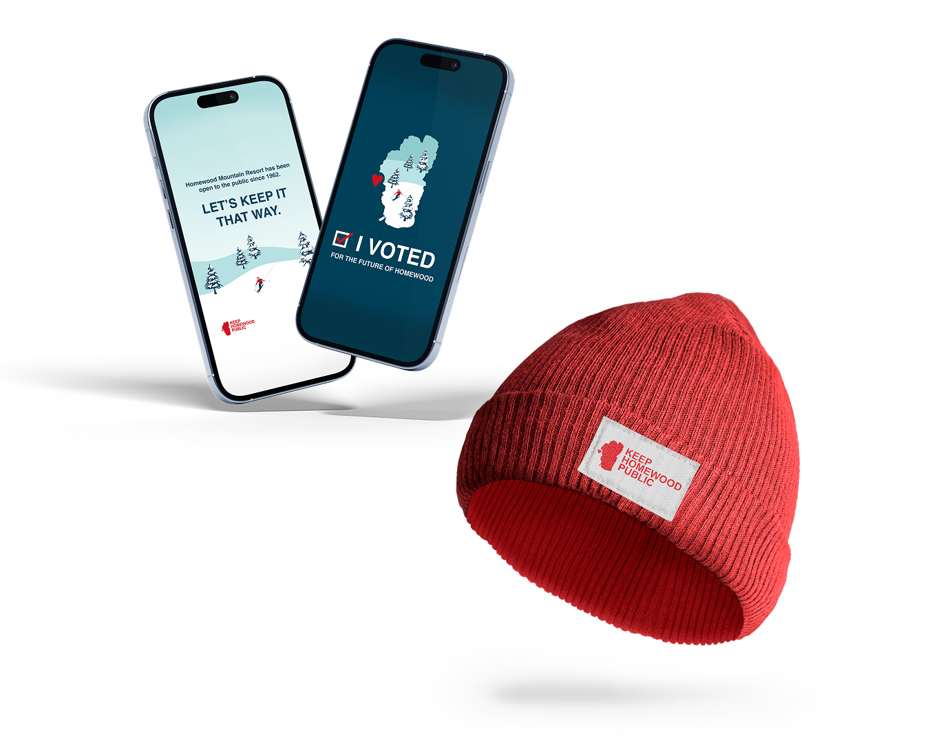 social media design and beanie