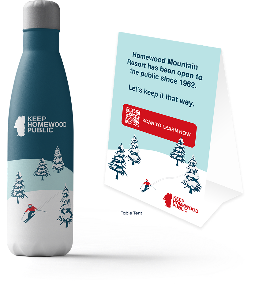 bottle and table tent